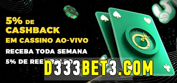 Promoções do cassino ao Vivo d333bet 